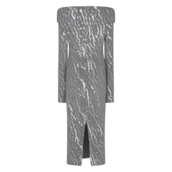 ROTATE Birger Christensen Kjoler*Paillet Midi Kjole Rotation Kollektion Grå