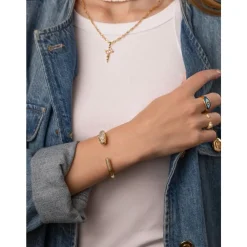 Nialaya Smykker*Panther Cuff Bangle Gul