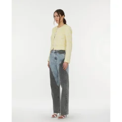 ROTATE Birger Christensen Jeans*Patchwork Straight-Leg Jeans Blå