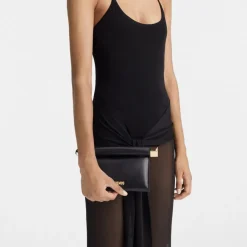 Jacquemus Clutch*Petite Pochette Rond Carre Læder Sort