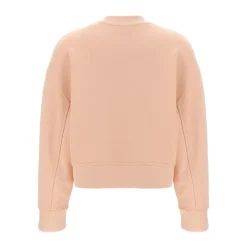 Moncler Sweatshirts*Sweater med broderet logo Pink