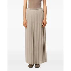 Ami Paris Nederdele*Plisseret midi-nederdel med bælte Beige