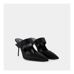 Paris Texas Stiletter*Pointed Toe Mary Jane Mule Heels Sort