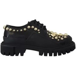 Dolce & Gabbana Snøresko*Poleret kalveskinds Trekking Derby Sort