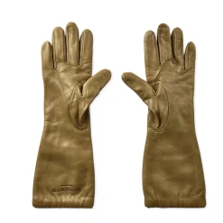 Bottega Veneta Handsker*Prægede Logo Læderhandsker Grøn