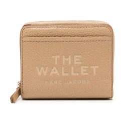 Marc Jacobs Punge & Kortholder*Pung i kornet læder med præget logo Beige