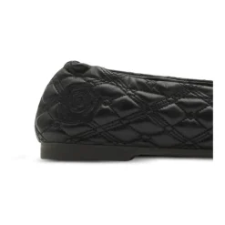 Burberry Ballerina Sko*Quilted Equestrian Knight Ballerina Sko Sort