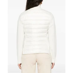 Moncler Jakker*Quilted Zip-Up Jakke Hvid