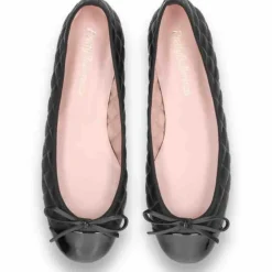 Pretty Ballerinas Ballerina Sko*Quiltede Læder Ballerina Sko Sort