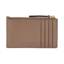 Tory Burch Punge & Kortholder*Quiltet Diamant Kortholder med Dobbelt T Brun