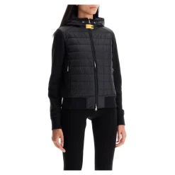 Parajumpers Jakker*Quiltet Hybridjakke med Justerbar Hætte Sort