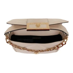 Versace Håndtasker*Quiltet læder skuldertaske med magnetisk lukning Hvid