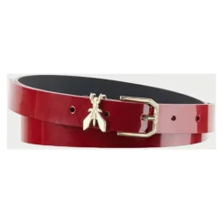 Patrizia Pepe Bælter*Blank Læderbælte med Formet Spænde Rød