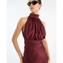 ROTATE Birger Christensen Kjoler*Halterneck Maxi Kjole Rød