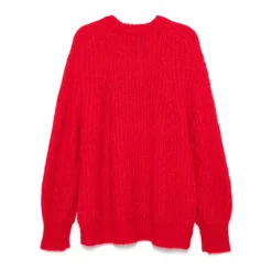 ROTATE Birger Christensen Striktrøjer & Sweatere*Intarsia-Strik Trøje med Logo Rød