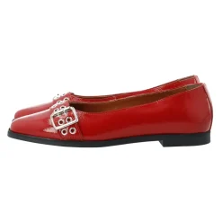 Cashott Ballerina Sko*Patent Diana Loafer Ballerina Sko Rød