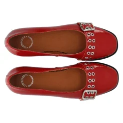Cashott Ballerina Sko*Patent Diana Loafer Ballerina Sko Rød