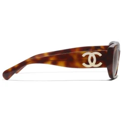 Chanel Solbriller*Rectangle Solbriller Brun