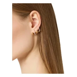 Elisabetta Franchi Smykker*Øreringe med logo og rhinsten Gul