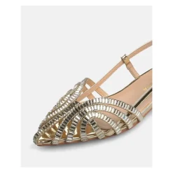 ALMA EN PENA Sandaler*Rhinestone cage sandals Gul