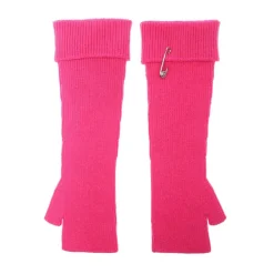 Versace Handsker*Ribbet Uldhandsker med Medusa Detalje Pink