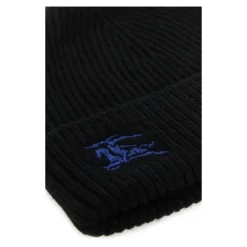 Burberry Huer & Kasketter*Ribstrikket Cashmere Hue Sort