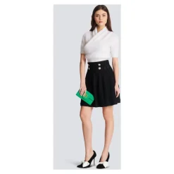 Balmain Nederdele*Ribstrikket skater nederdel Sort