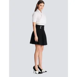 Balmain Nederdele*Ribstrikket skater nederdel Sort