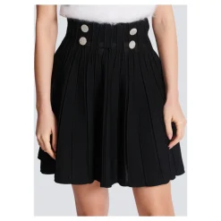 Balmain Nederdele*Ribstrikket skater nederdel Sort