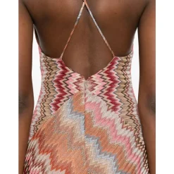 Missoni Kjoler*Ærmeløs Lang Kjole Multifarvet