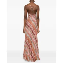 Missoni Kjoler*Ærmeløs Lang Kjole Multifarvet