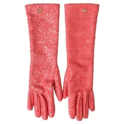 Dolce & Gabbana Handsker*Rosa Lurex Arm Længde Handsker Pink