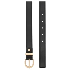 Kazar Bælter*Rounded Buckle Leather Belt Sort