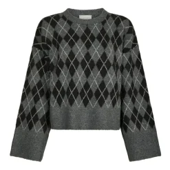 Neo Noir Striktrøjer & Sweatere*Rundhalset strik Multifarvet