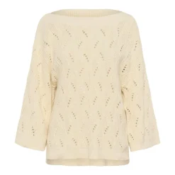 Soaked in Luxury Striktrøjer & Sweatere*Rundhalset strik Beige