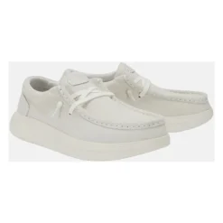 Hey Dude Snøresko*Ruskind Dame Mokkasiner Gummisål Hvid