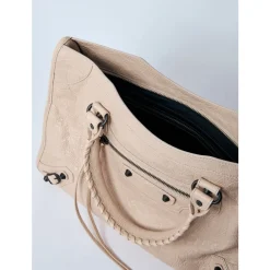 Balenciaga Indkøbstasker*Rynket Læder Håndtaske med Studs Brun