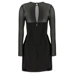 ROTATE Birger Christensen Kjoler*Satin Corset Mini Dress Sort