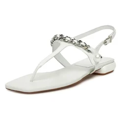 Miu Miu Sandaler*Scarpa Flat Sandal Hvid