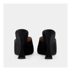 Paris Texas Stiletter*Sculptural Wedge Mules Sort