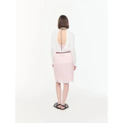 PLAN C Nederdele*Sequin Embellished Hem Skirt Pink