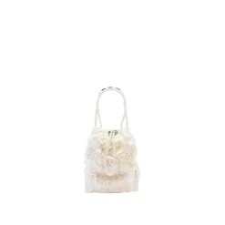 PLAN C Skuldertasker*Sequins Bucket Bag Beige