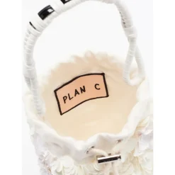 PLAN C Skuldertasker*Sequins Bucket Bag Beige