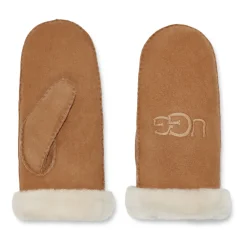UGG Handsker*Sheepskin Embroider Mittens Chestnut Brun