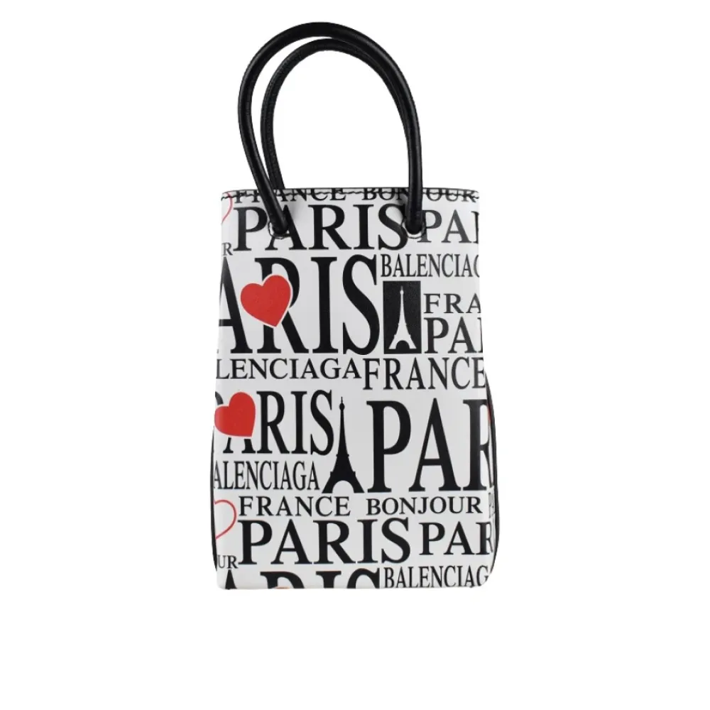 Balenciaga Bæltetasker*Shopping North South XS Håndtaske Hvid