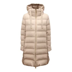 Herno Frakker*Silke Kashmir Jakke med Aftagelig Hætte Beige