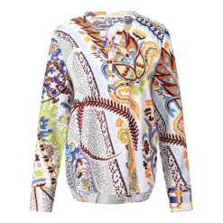 Herzen's Angelegenheit Bluser & Skjorter*Silkebluse med farverigt print Multifarvet