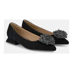 ALMA EN PENA Ballerina Sko*Skarp sko blomst Sort