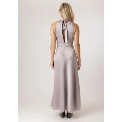Samsøe Samsøe Kjoler*Skinnende Halter Kjole Grå
