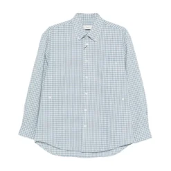 Dunst Bluser & Skjorter*Skjorte i ternet bomuld Blå